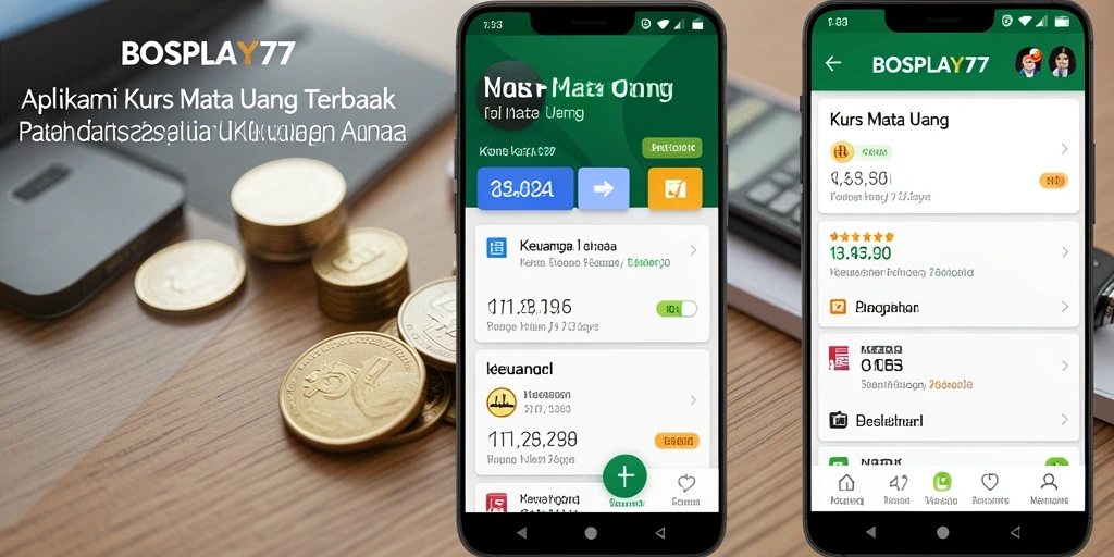 Antarmuka aplikas Kurs Mata Uang BOSPLAY77 yang informatif dan mudah digunakan.