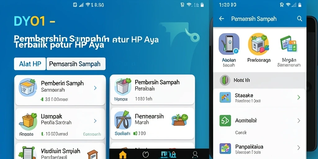 Antarmuka DYO1 yang bersih dan mudah digunakan untuk membersihkan sampah.