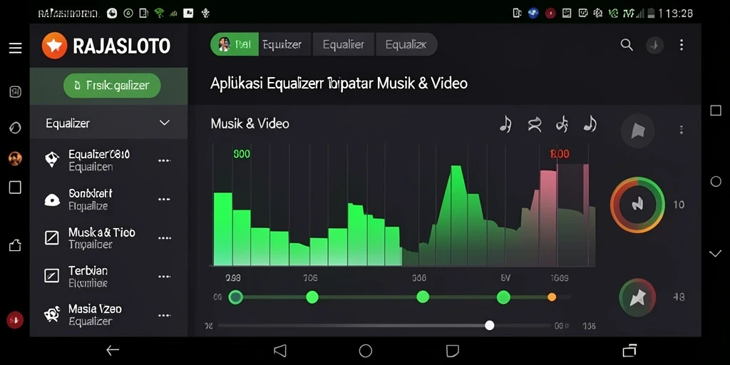 Antarmuka aplikasi RAJASLOTO yang menarik dan interaktif.