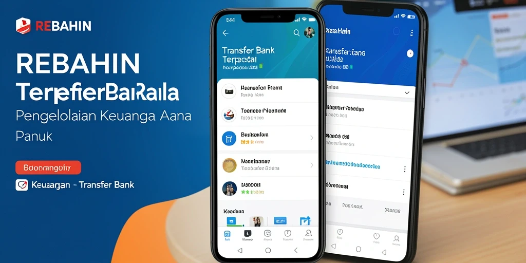 Tampilan antarmuka aplikasi REBAHIN untuk transfer bank.