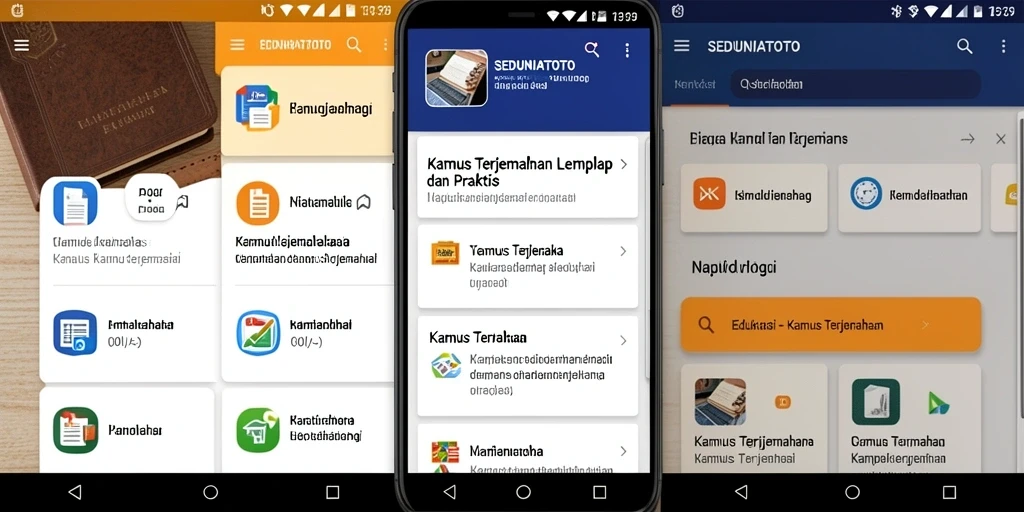 Antarmuka SEDUNIATOTO yang intuitif untuk terjemahan cepat.