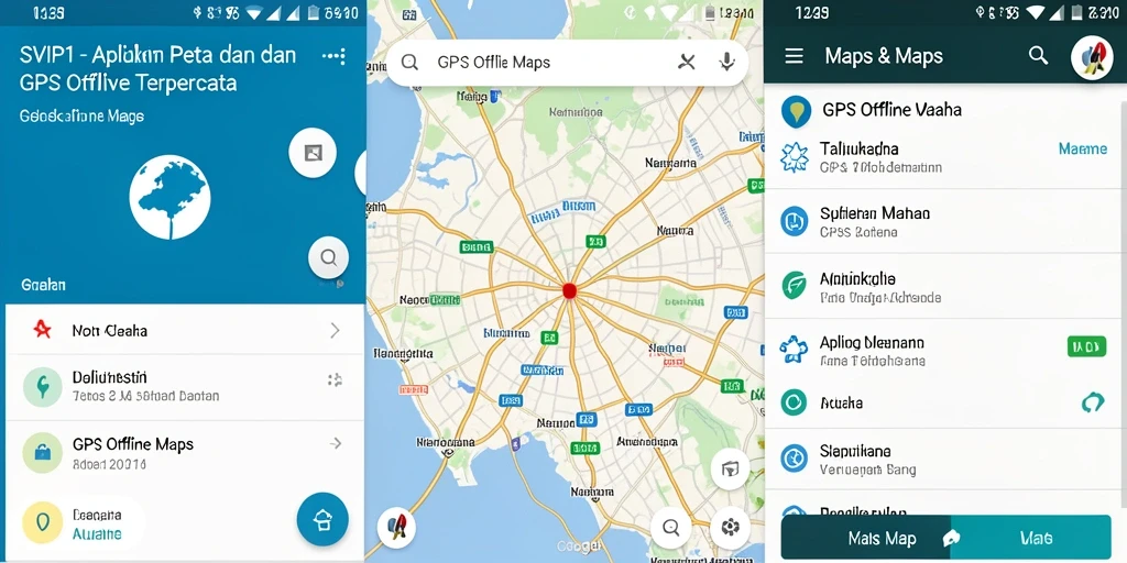 Antarmuka SVIP1 yang intuitif dan mudah digunakan untuk navigasi GPS Offline.
