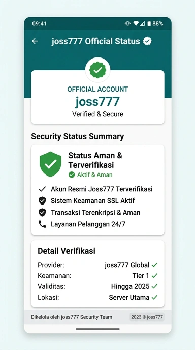 Kanal Resmi Joss777 untuk Pengguna Android Indonesia